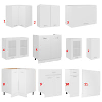 vidaXL 11 pcs armário de cozinha conjunto deriv. madeira Lyon madeira velha