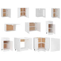 vidaXL 11 pcs armário de cozinha conjunto deriv. madeira Lyon madeira velha