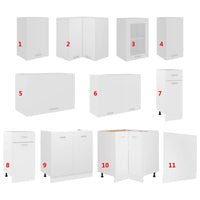 vidaXL 11 pcs armário de cozinha conjunto deriv. madeira Lyon madeira velha