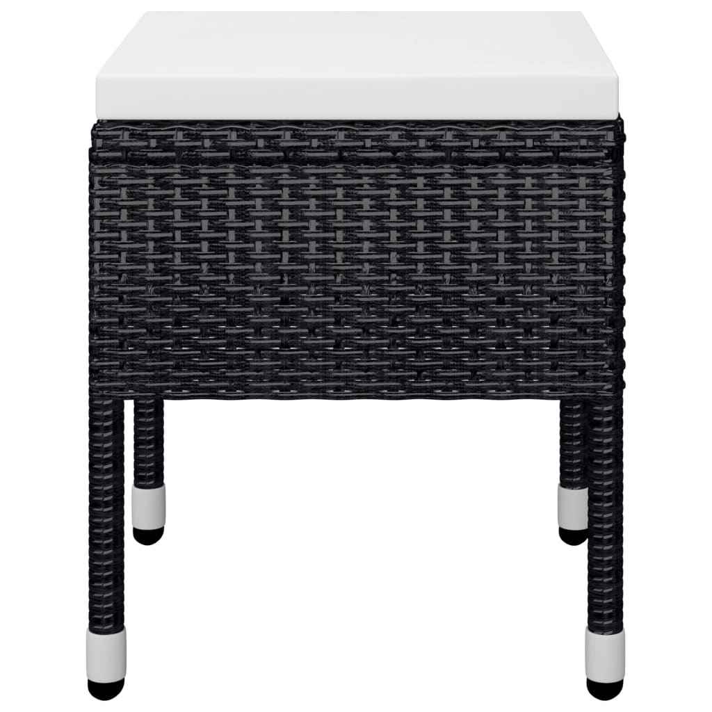 vidaXL 5 pcs conjunto de jantar para jardim preto
