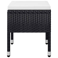 vidaXL 5 pcs conjunto de jantar para jardim preto
