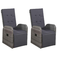 vidaXL 5 pcs conjunto de jantar para jardim cinzento