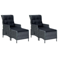 vidaXL 5 pcs conjunto de jantar para jardim cinzento-escuro