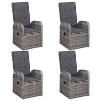 vidaXL 7 pcs conjunto de jantar para jardim cinzento