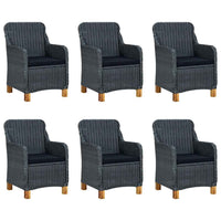 vidaXL 7 pcs conjunto de jantar para jardim cinzento-escuro