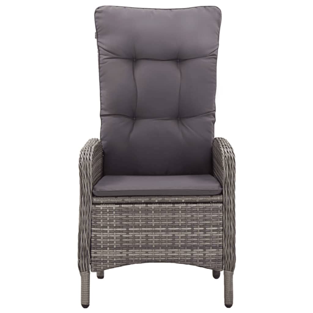 vidaXL 5 pcs conjunto de jantar para jardim cinzento