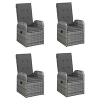 vidaXL 5 pcs conjunto de jantar para jardim cinzento