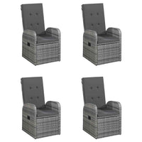 vidaXL 7 pcs conjunto de jantar para jardim cinzento