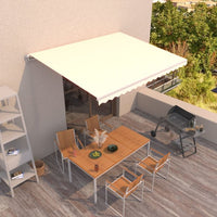 vidaXL Toldo retrátil manual 300x250 cm laranja e castanho