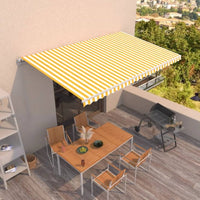 vidaXL Toldo retrátil manual 300x250 cm laranja e castanho