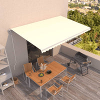 vidaXL Toldo retrátil automático 400x300 cm laranja e castanho