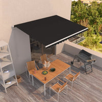 vidaXL Toldo retrátil manual 300x250 cm laranja e castanho