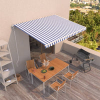 vidaXL Toldo retrátil automático 400x300 cm laranja e castanho