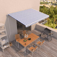 vidaXL Toldo retrátil automático 400x300 cm laranja e castanho