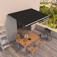 vidaXL Toldo retrátil automático 400x300 cm laranja e castanho