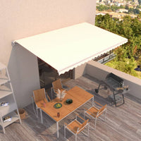 vidaXL Toldo retrátil manual 300x250 cm laranja e castanho