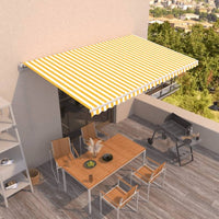 vidaXL Toldo retrátil manual 300x250 cm laranja e castanho