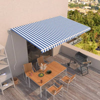 vidaXL Toldo retrátil automático 400x300 cm laranja e castanho