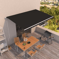 vidaXL Toldo retrátil automático 400x300 cm laranja e castanho