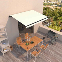 vidaXL Toldo retrátil manual 300x250 cm antracite