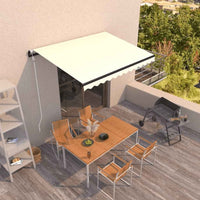 vidaXL Toldo retrátil automático 350x250 cm creme
