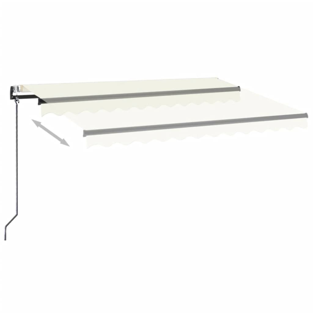 vidaXL Toldo retrátil automático 350x250 cm creme