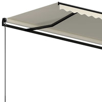 vidaXL Toldo retrátil automático 350x250 cm creme