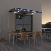 vidaXL Toldo retrátil manual c/ LED 300x250 cm antracite