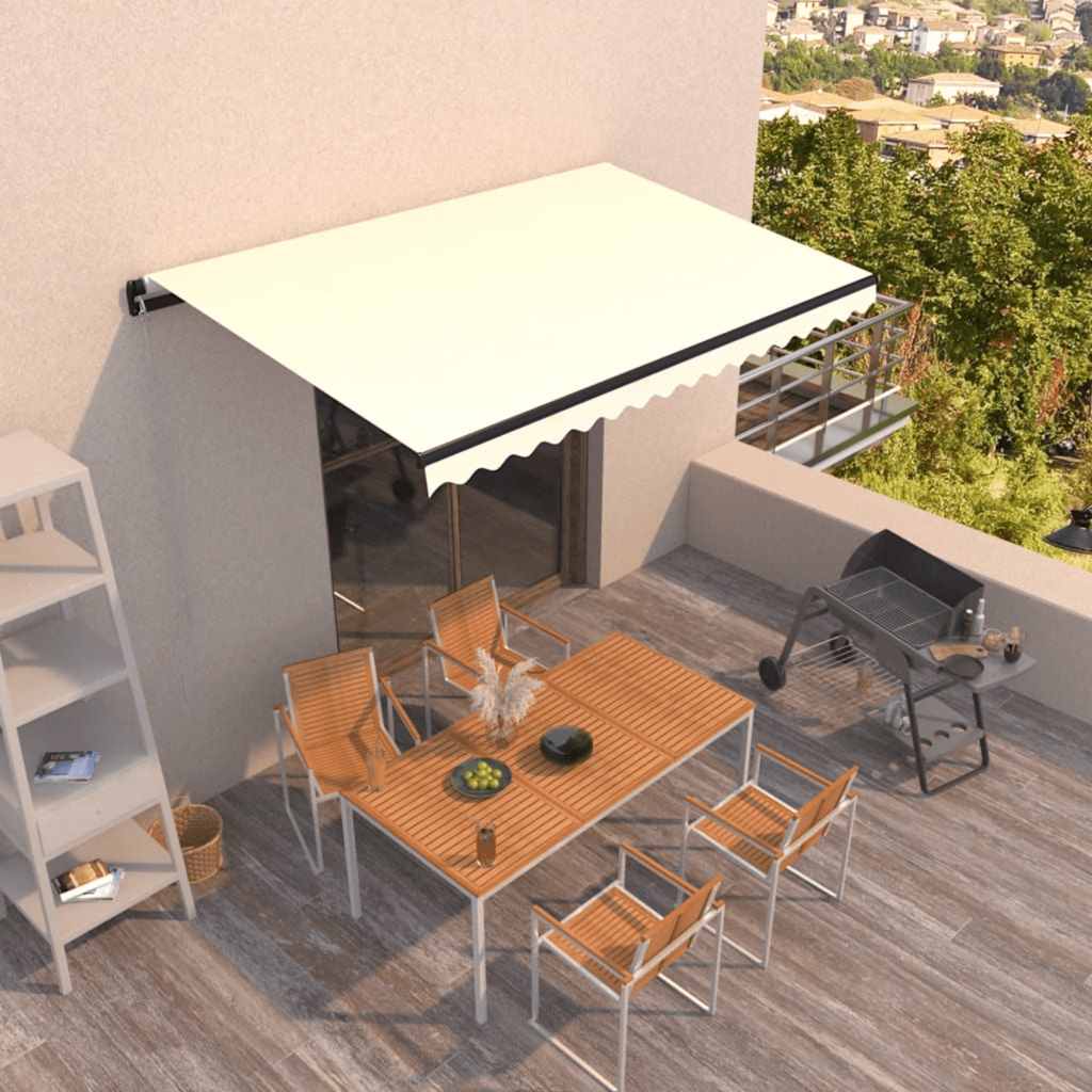 vidaXL Toldo retrátil manual 300x250 cm antracite