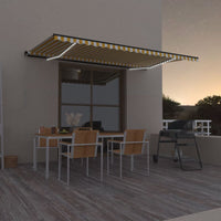 vidaXL Toldo retrátil manual c/ LED 300x250 cm antracite