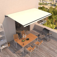 vidaXL Toldo retrátil automático 350x250 cm creme