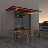 vidaXL Toldo retrátil manual c/ LED 300x250 cm antracite