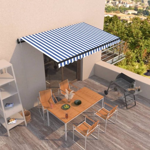 vidaXL Toldo retrátil automático 350x250 cm creme