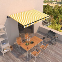 vidaXL Toldo retrátil automático 350x250 cm creme