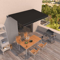 vidaXL Toldo retrátil automático 350x250 cm creme