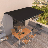 vidaXL Toldo retrátil manual 300x250 cm antracite