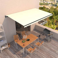 vidaXL Toldo retrátil automático 350x250 cm creme