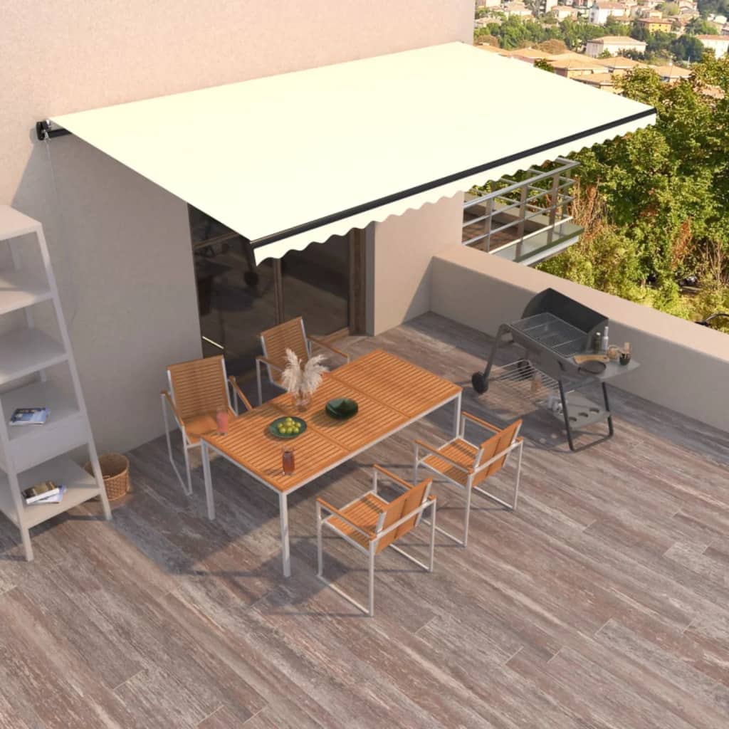 vidaXL Toldo retrátil manual 300x250 cm antracite