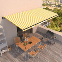 vidaXL Toldo retrátil automático 350x250 cm creme