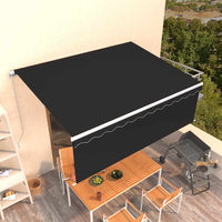 vidaXL Toldo retrátil manual com estore 3x2,5 m azul e branco