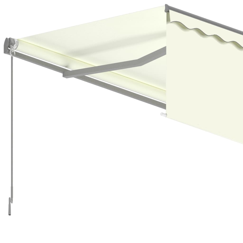 vidaXL Toldo retrátil manual com estore 4x3 m azul e branco
