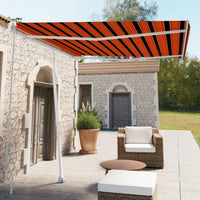 vidaXL Toldo retrátil manual independente 300x250 cm azul e branco