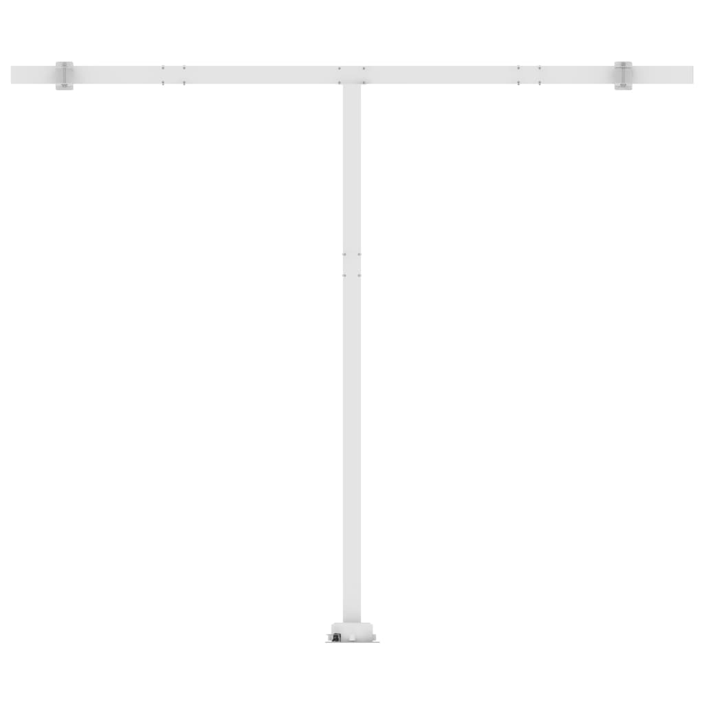 vidaXL Toldo retrátil manual com LED 300x250 cm azul e branco