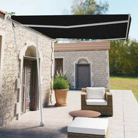 vidaXL Toldo automático independente 300x250 cm azul e branco