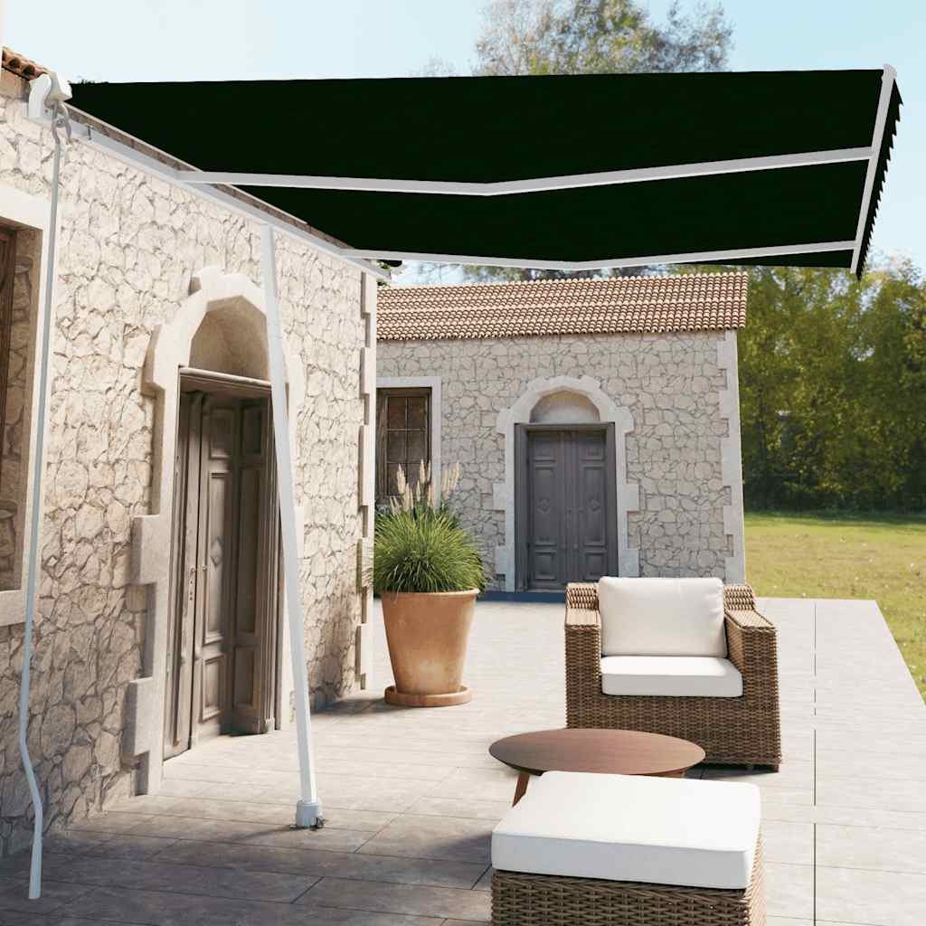 vidaXL Toldo retrátil manual independente 300x250 cm azul e branco