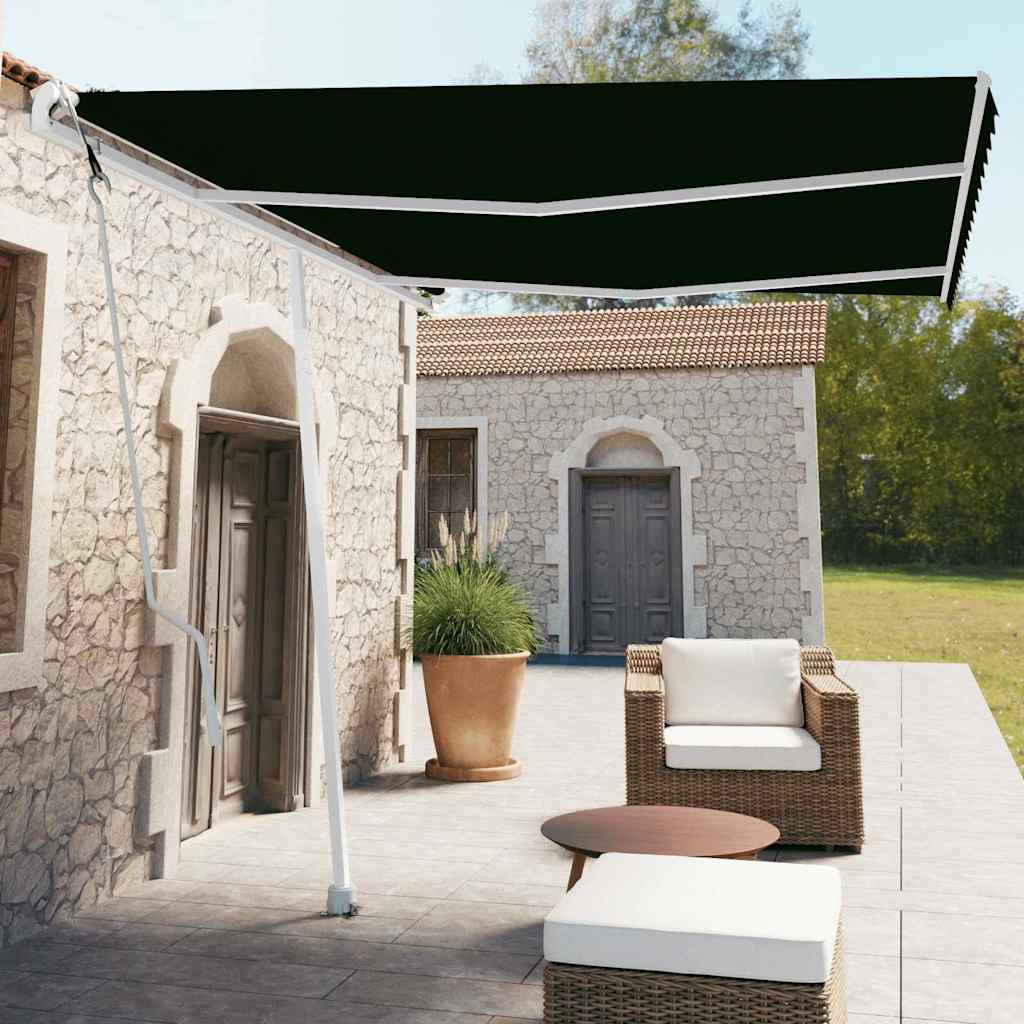 vidaXL Toldo automático independente 300x250 cm azul e branco