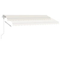 vidaXL Toldo autom. c/ LED e sensor de vento 450x300 cm azul/branco