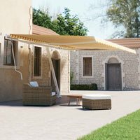 vidaXL Toldo retrátil manual independente 300x250 cm azul e branco