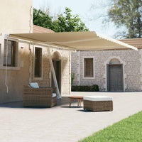 vidaXL Toldo automático independente 300x250 cm azul e branco