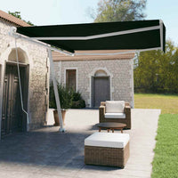 vidaXL Toldo retrátil manual independente 300x250 cm azul e branco